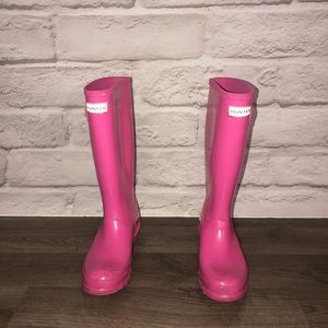 Girls Pink Hunter Boots